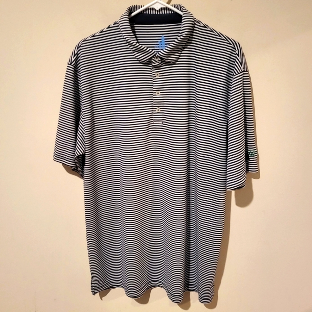 Johnnie-o  PREP-FORMANCE Striped Golf Polo Shirt - Size XL - WIDIA Tools Sleeve